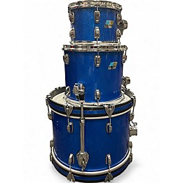 Used Ludwig 3 Piece classic Maple blue sparkle Drum Kit