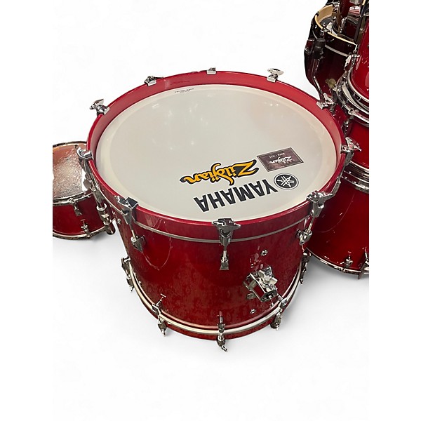 Used Yamaha 7 Piece Absolute Hybrid Maple Red Autumn Drum Kit