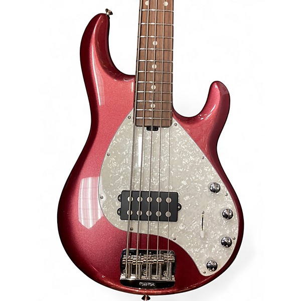 Used Ernie Ball Music Man Stingray 5 H Maroon Mist Electric Bass Guitar