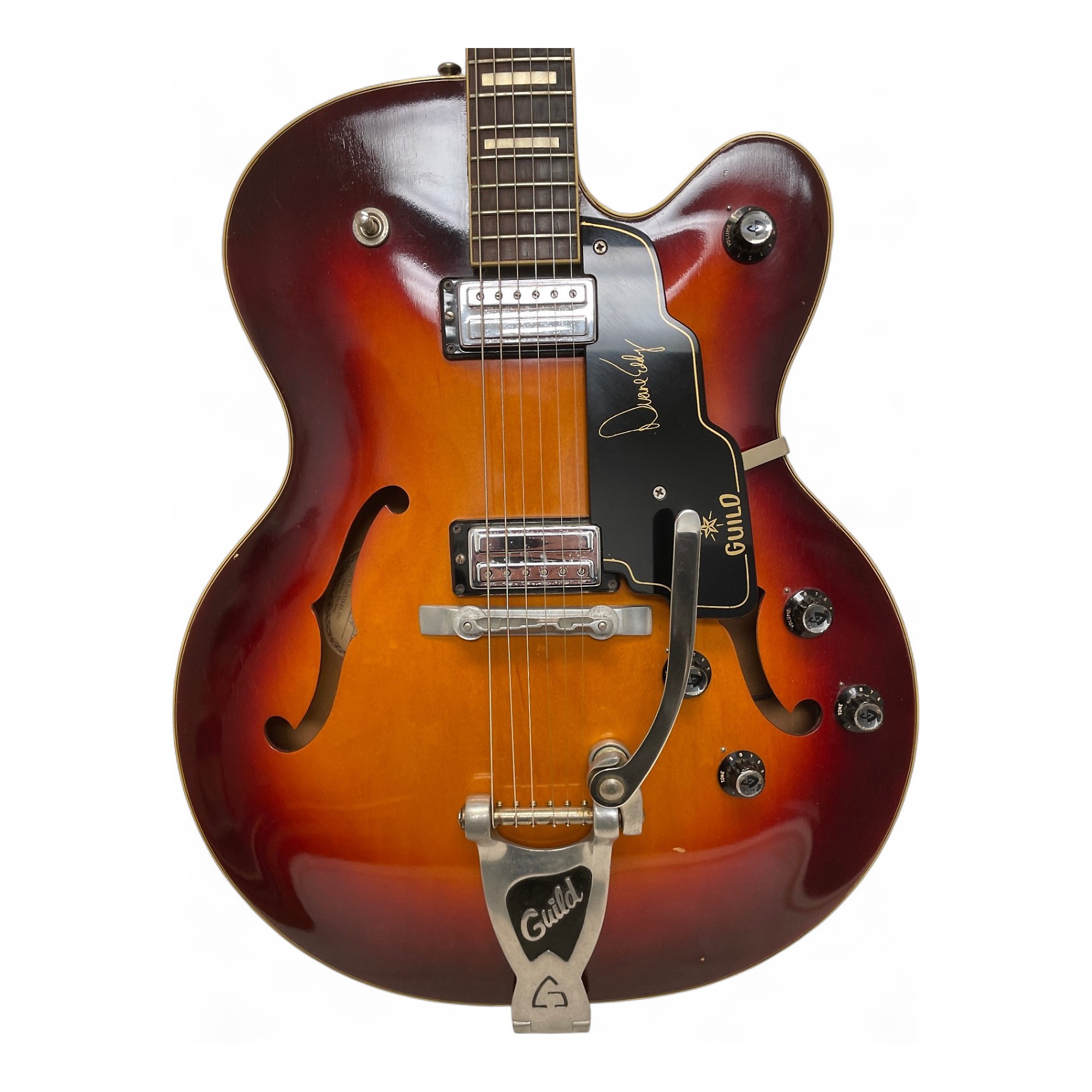 Vintage 1966 Guild DE400 DUANE EDDY SUNBURST Hollow Body Electric