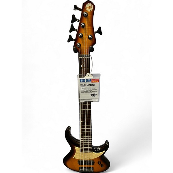 Used MTD 5 STRING BASS Sunburst Electric Bass Guitar