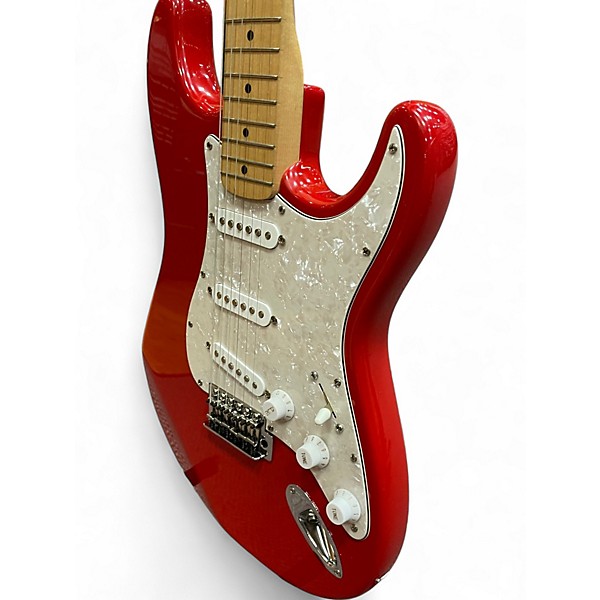 Used Squier Standard Stratocaster red Solid Body Electric Guitar