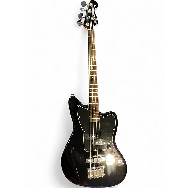 Used Squier Vintage Modified Jaguar Bass Black Electric Bass Guitar