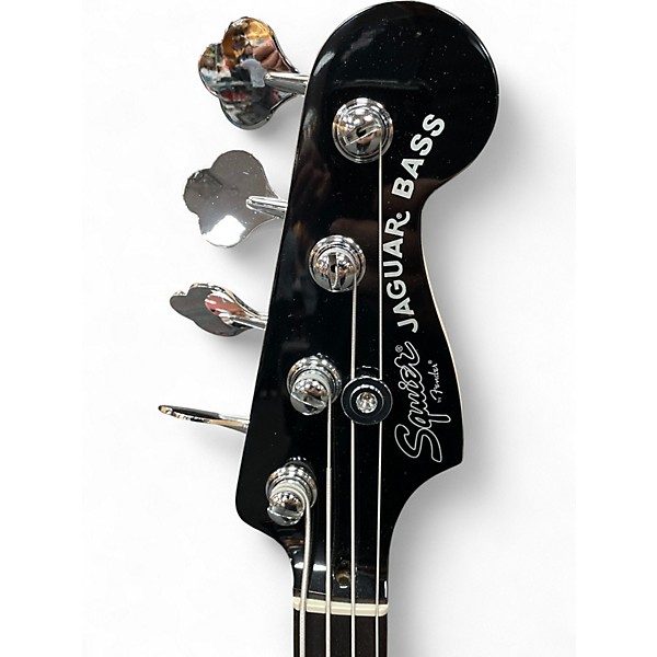 Used Squier Vintage Modified Jaguar Bass Black Electric Bass Guitar