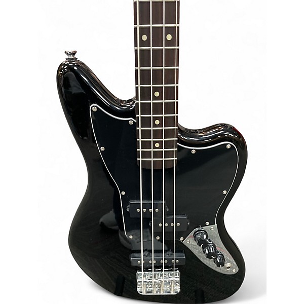 Used Squier Vintage Modified Jaguar Bass Black Electric Bass Guitar