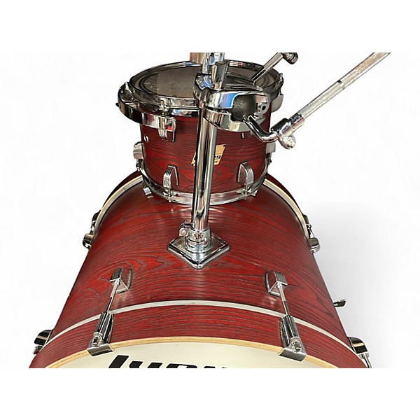 Used Ludwig 5 Piece BackBeat Elite 5-Piece Complete Drum Set With 22" Bass Drum Ruby Grain Drum Kit
