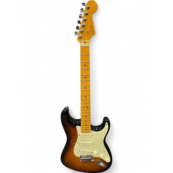 Used 2011 Fender American Deluxe Stratocaster 2 Tone Burst Solid Body Electric Guitar
