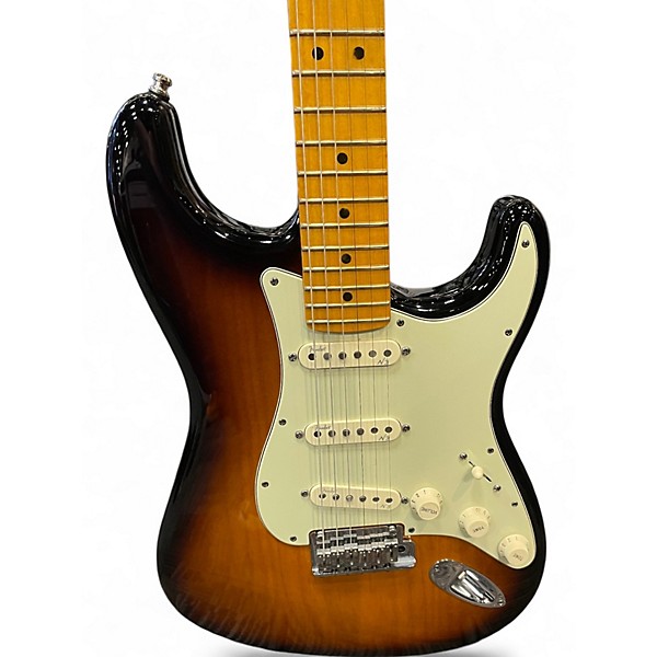 Used 2011 Fender American Deluxe Stratocaster 2 Tone Burst Solid Body Electric Guitar