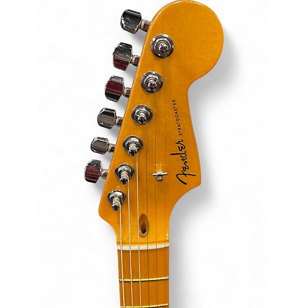 Used 2011 Fender American Deluxe Stratocaster 2 Tone Burst Solid Body Electric Guitar