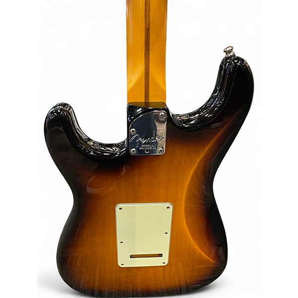 Used 2011 Fender American Deluxe Stratocaster 2 Tone Burst Solid Body Electric Guitar
