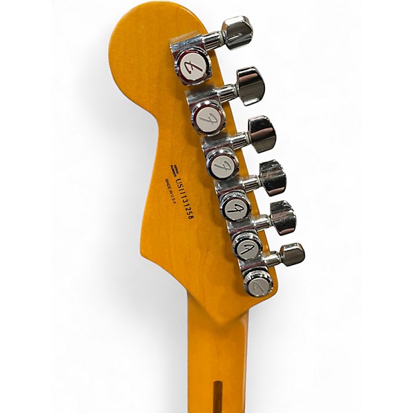 Used 2011 Fender American Deluxe Stratocaster 2 Tone Burst Solid Body Electric Guitar