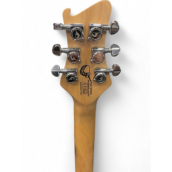 Used Journey Instruments OE990 Blue Ghost Flames Solid Body Electric Guitar