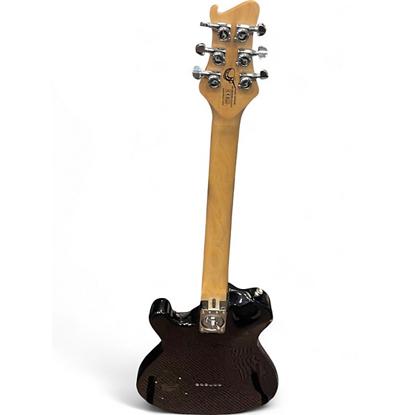 Used Journey Instruments OE990 Blue Ghost Flames Solid Body Electric Guitar