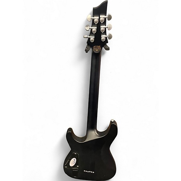 Used Schecter Guitar Research C1 Platinum Trans Black Solid Body Electric Guitar