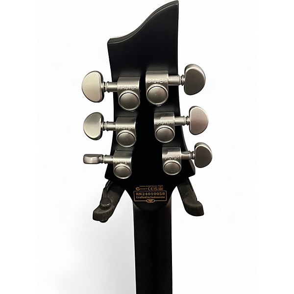 Used Schecter Guitar Research C1 Platinum Trans Black Solid Body Electric Guitar