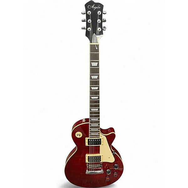 Used Agile 2000 Cherry Red Solid Body Electric Guitar