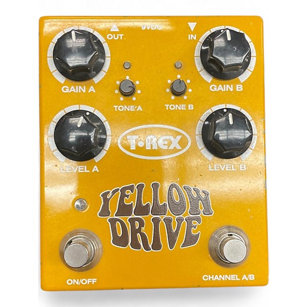 Used T-Rex Engineering Yellow Drive Distortion Effect Pedal