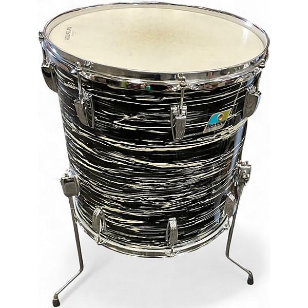 Vintage 1971 Ludwig 3 Piece classic kit black oyster pearl Drum Kit