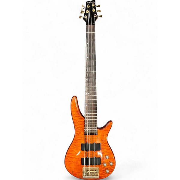 Used Carlo Robelli 6 STRING  FLAME MAPLE Electric Bass Guitar
