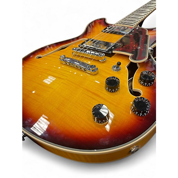 Used D'Angelico Premier Series DC Sunburst Hollow Body Electric Guitar