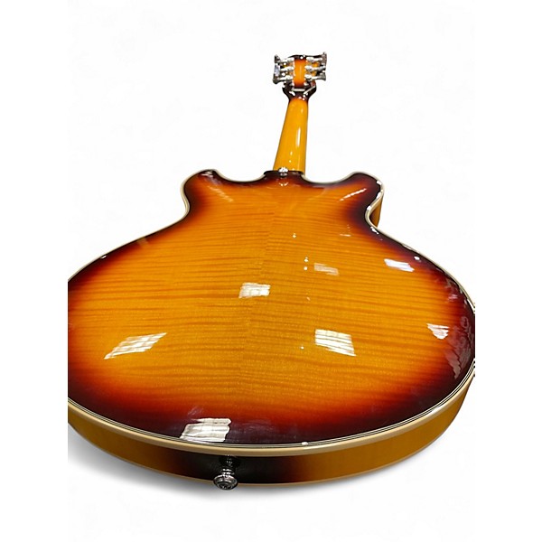 Used D'Angelico Premier Series DC Sunburst Hollow Body Electric Guitar