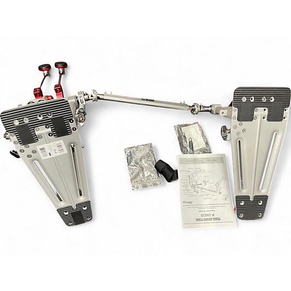 Used Pearl 2 Piece p3502d GRAY Acoustic Drum Pack