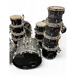 Used Pearl 5 Piece prestige  black marble Drum Kit