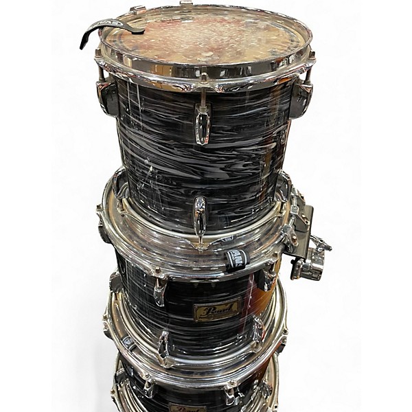 Used Pearl 5 Piece prestige  black marble Drum Kit