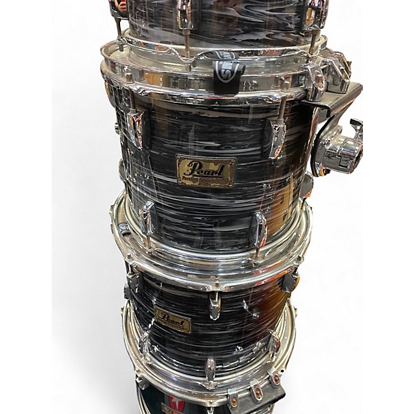 Used Pearl 5 Piece prestige  black marble Drum Kit