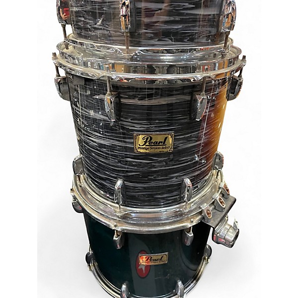 Used Pearl 5 Piece prestige  black marble Drum Kit