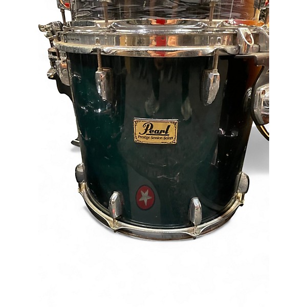 Used Pearl 5 Piece prestige  black marble Drum Kit