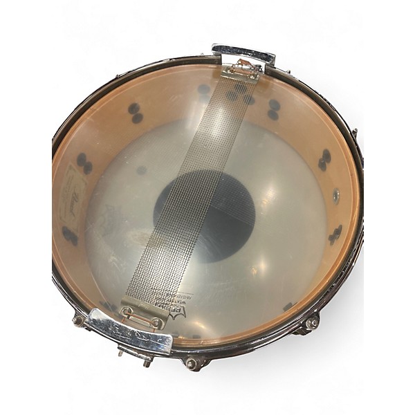 Used Pearl 14in signature snare john "jr" robinson black marble  Drum