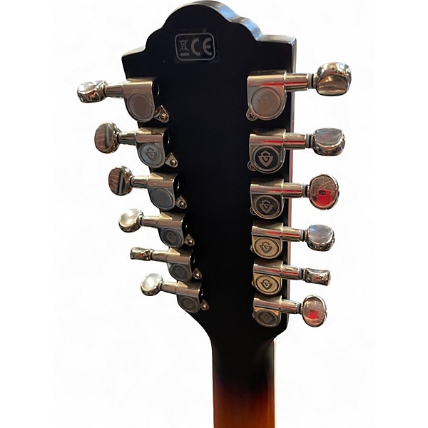 Used Guild F2512CE 2 Color Sunburst 12 String Acoustic Electric Guitar