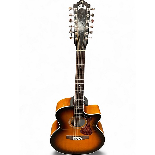Used Guild F2512CE 2 Color Sunburst 12 String Acoustic Electric Guitar