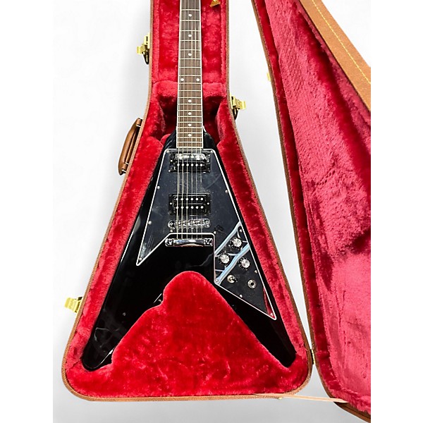 Used Gibson '70s Flying V Mirror Limited-Edition Ebony Solid Body Electric Guitar