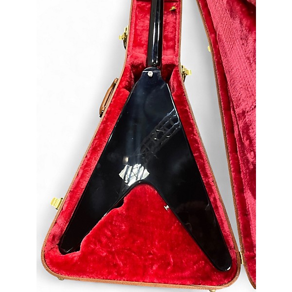 Used Gibson '70s Flying V Mirror Limited-Edition Ebony Solid Body Electric Guitar