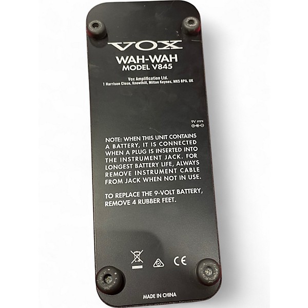 Used VOX V845 Classic Wah Effect Pedal