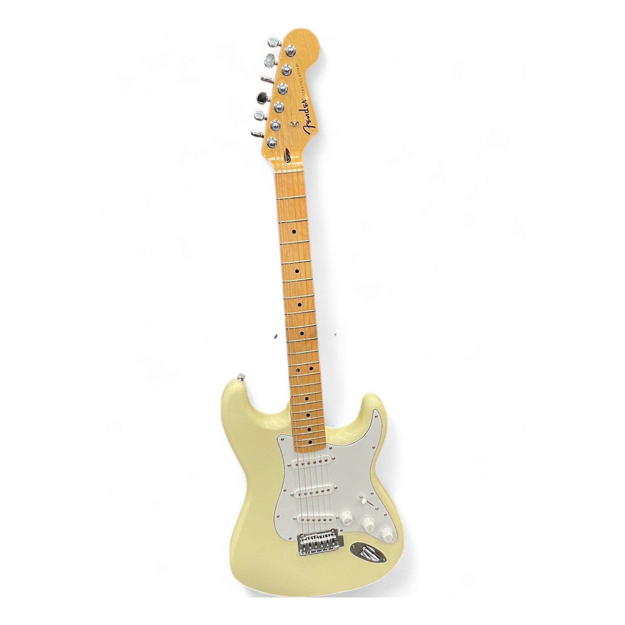 Used Fender Standard Stratocaster Olympic White Solid Body