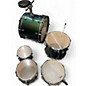 Used SPL 5 Piece Unity II Dark Green Sparkle Drum Kit