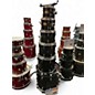 Used Pearl 5 Piece Masters Studio Burch Shell Black Drum Kit thumbnail