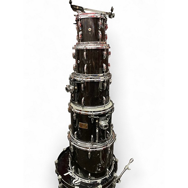 Used Pearl 5 Piece Masters Studio Burch Shell Black Drum Kit