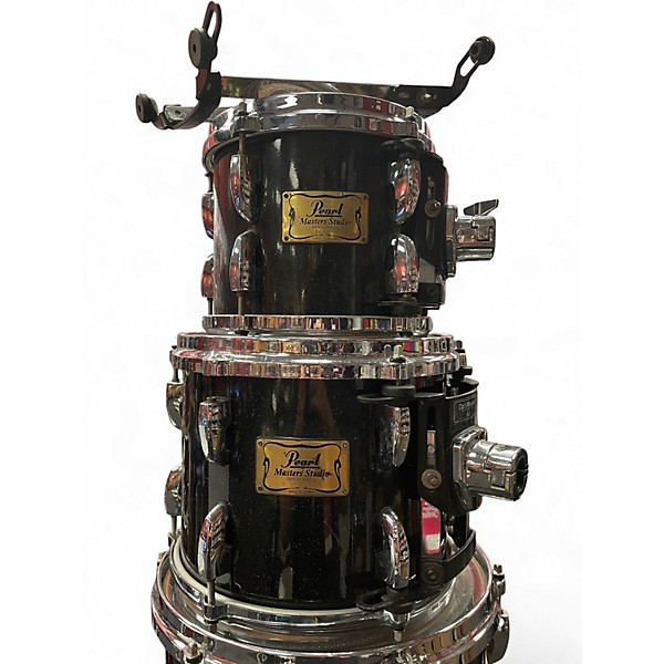 Used Pearl 5 Piece Masters Studio Burch Shell Black Drum Kit