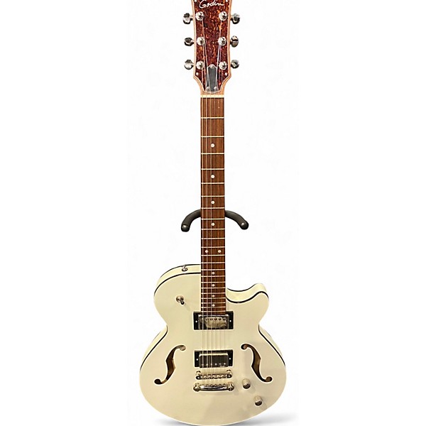 Used Godin Montreal Premiere HT Transparent White Hollow Body Electric Guitar