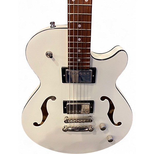 Used Godin Montreal Premiere HT Transparent White Hollow Body Electric Guitar