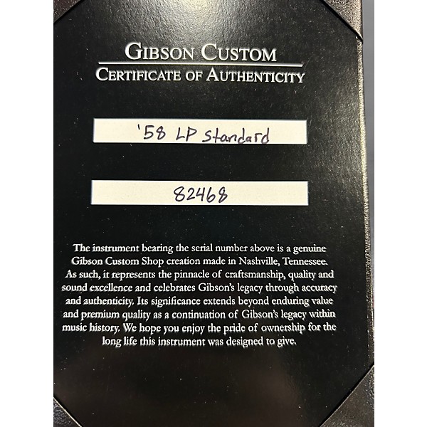 Used 2022 Gibson custom standard 58 m2m single pickup Natural Solid Body Electric Guitar