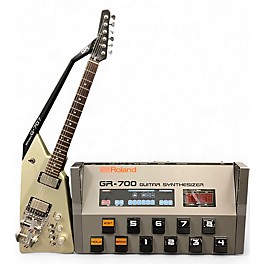Vintage 1980 Roland G-707 / GR-700 Guitar Synthesizer Combo Silver Solid Body Electric Guitar