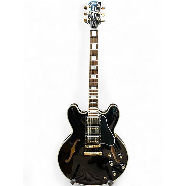 Used 2016 Gibson Memphis ES-355 Black Beauty Black Hollow