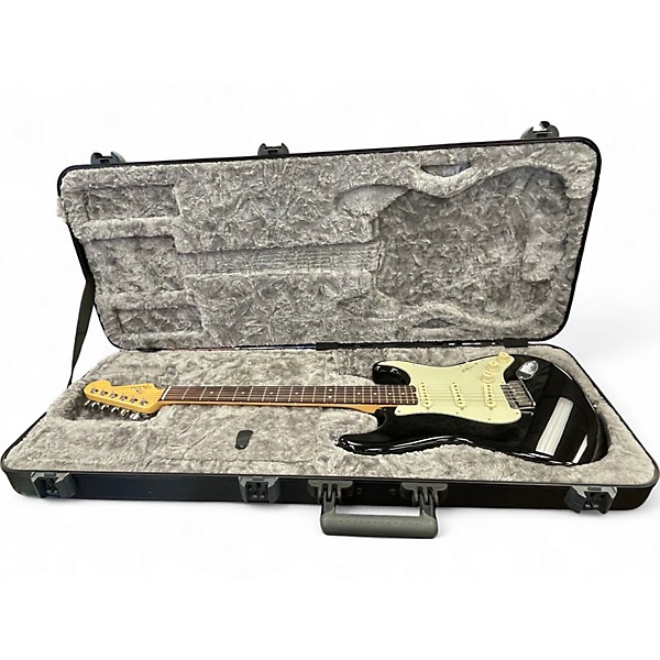 Used 2015 Fender American Elite Stratocaster Mystic Black Solid Body Electric Guitar