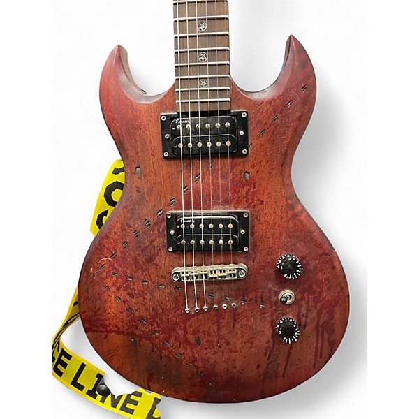 Used Washburn SI60 Anthrax Soctt Ian Murder Weapon blood splatter Solid Body Electric Guitar
