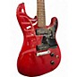 Used Squier Paranormal Strat-O-Sonic Crimson Red Transparent Solid Body Electric Guitar thumbnail